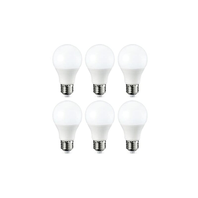 Lampadina LED E27, 9W (equivalenti a 60W), Luce Bianca Calda, Dimmerabile - Pacco da 6 - Amazon Basics