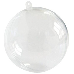 2 pz sfera pallina plexiglass trasparente 14 cm per de'coupage decoro albero di Natale natalizie características