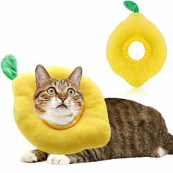 Collana di recupero del gatto - Bella cassa del gatto del limone dopo la chirurgia, collana regolabile del gatto E, utilizzato per il recupero en oferta