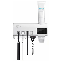 Pennello denti UV Holder Solar Energy Sterilizzatore automatico Sterilizzatore Carico Dentifricio Distributori Home Accessori da bagno (Bianco) en oferta