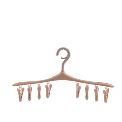 Antifinquente Clip calzino multifunzione Gancio multifunzione Asciugamani portatile 8 clip hanger in plastica rimovibile, beige