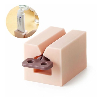 Dentifricio in dentifricio in dentifricio, pressa per dentifricio rosa