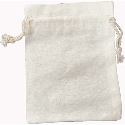 Borsa regalo di cotone con cordone di serraggio 20,5 x 10,5 cm Partito dei monili di nozze