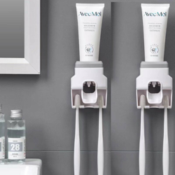 Distributore del supporto del dentifricio della spazzola dei denti del denti di 2pcs, supporto a parete, set di accessori da bagno portanti, (grigio) en oferta