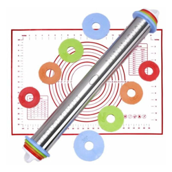 Rullo regolabile in acciaio inox da 17 pollici, scala di regolazione dello spessore, strumento impastamento in pelle per pasta di farina, rosso precio