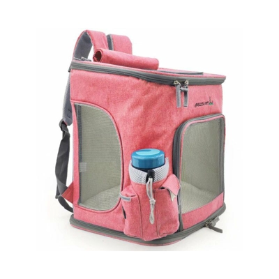Borsa da trasporto per cani Cat, trasporto per animali domestici da viaggio Esci traspiranti e pieghevoli (43 x 29 x 26 cm, rosso) Non inclusa la