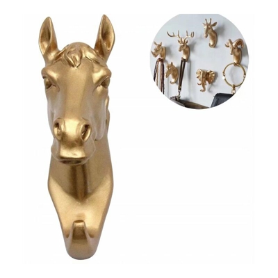 Portaintrollo e portasciugamani Rack a parete Hook Key Coat Portatore Golden Horse (