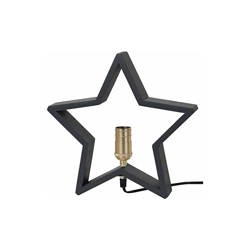 Star - Lampada decorativa in legno, colore: Ottone/Grigio en oferta