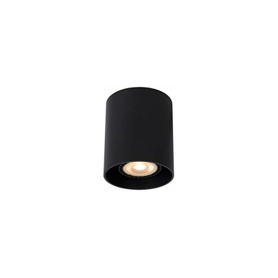 09100/01/30 Bodi Plafonnier Rond Noir GU10 D8 x 9,5 cm - Lucide