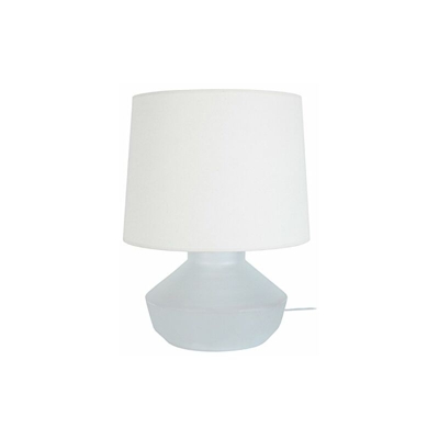 63941Â Espoo lampada vetro soffiato/cotone 400Â x 520Â mm, SatinÃ©/Blanc - Tosel