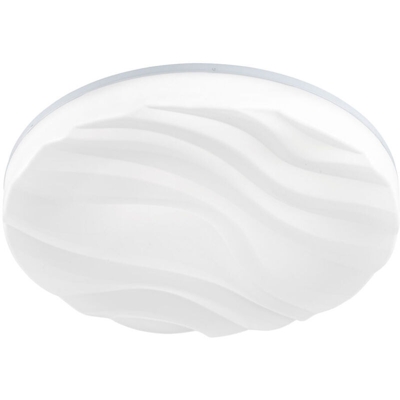 WOFI 9512.01.06.7000 A - Plafoniera in plastica, 40 Watt, integrata, colore: bianco, 70 x 70 x 11 cm