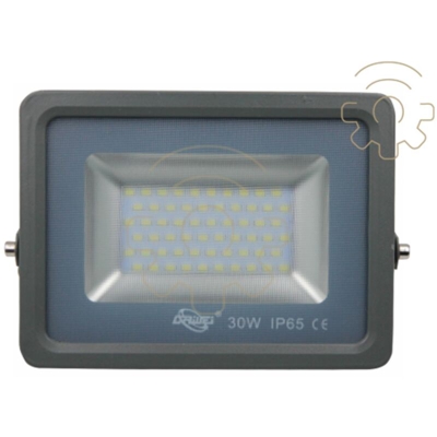faro faretto a led 30W luce bianco freddo IP65 3000Lm 6000K grigio in alluminio pressofuso - Driwei