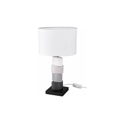 R50781001 Kano - Lampada da tavolo con base in ceramica e paralume in tessuto, colore: Bianco 1 x E27. - Reality Leuchten precio