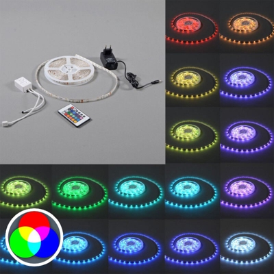 Briloner Leuchten Striscia LED bianca, rgb cambiacolore, dimmerabile, da interni, 24 W, lampadine integrate, 500 x 0.3 x 1 cm (L x A x P)