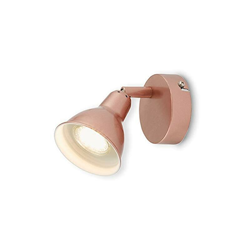Lampada da parete a LED, girevole e orientabile, in stile vintage retrò, in rame, GU10, 3 W, 8 x 8 x 13,5 cm - Briloner Leuchten en oferta