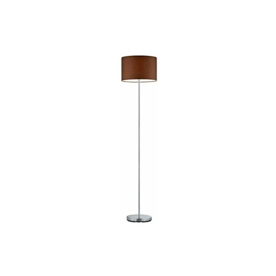 Trio 401100114 Lampada a Stelo, in Nichel Opaco, Tessuto Paralume Marrone