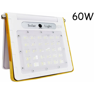 B&s - Faro luce LED portatile pannello solare da lavoro luce fredda 60W ricaricabile