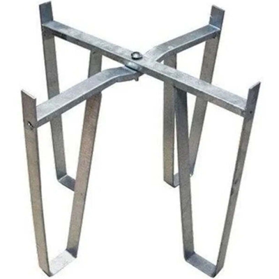 Piedistallo in acciaio per botti da 100 lt con diametro 47 cm sostegno piede per fusto botte per vino olio birra acqua alimenti