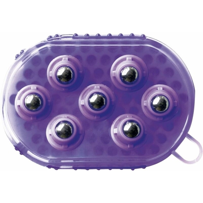 Guanti al curry e massaggio Double Side Horse Massage Guanti per rilassare i muscoli del cavallo viola