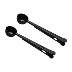 Cucchiaini da cucchiaino, Mestolo 2 in acciaio inossidabile, con porta borsa, molto adatto per caffè, tè, utensili da cucina 2 pezzi nero características