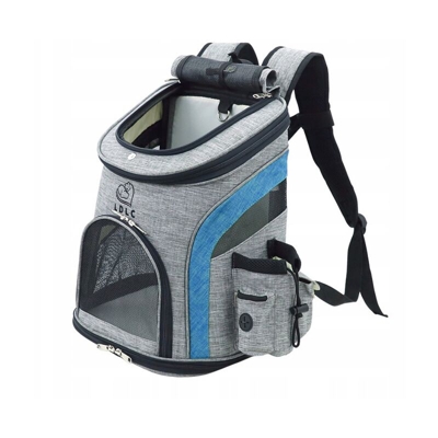 Backpack per animali domestici Zaino per animali domestici Traspirante traspirante per gatto e gatto zaino zaino blu grigio