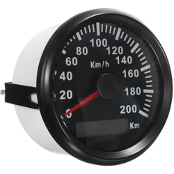 Drillpro - Tachimetro GPS CharacterL 200KM / H 12V 24V Contachilometri velocità moto per auto Speedo impermeabile precio