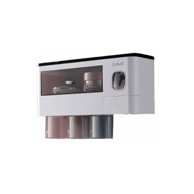 Supporto di spazzolino da denti, articolo multifunzione multifunzione per il bagno, dentifricio automatico, ripiani per stoccaggio, accessori per il