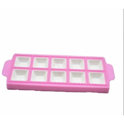 Cozze di ravioli, pantofole di plastica per raviolis quadrato, per muffa della pasta e pasta (rosa, 23,5 * 10,5 * 2 cm)