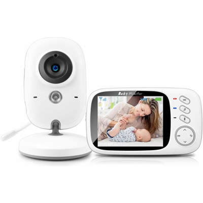 Babyphone con fotocamera, monitor video wireless 3.2 'TFT LCD Digital Dual Audio