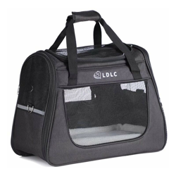 Borsa per animali domestici grande finestra laterale in maglia trasparente viaggiare una borsa per animali domestici borsa portatile gatto gatto nero características