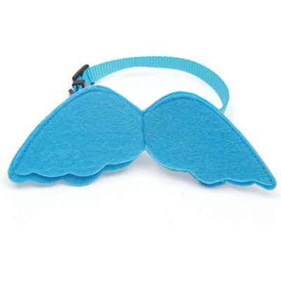 Cat Angel Ala Collar Bell Nylon Ribbon Cat Forniture Accessori per collana PET per collana gattino (blu