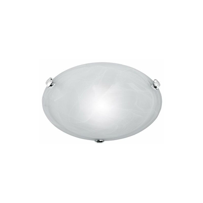 Trio 6105011-01 Diametro di Cristallo Plafoniera, max. 40 W, 230 V, 30 cm, E27, Alabastro Bianco, led
