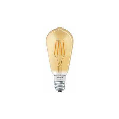 Smart+ Lampadina LED a Filamento Bluetooth, Compatibile con Apple Homekit e Android Forma Edison, E27, 60W Equivalenti, Dimmerabile, Finitura Ambrata