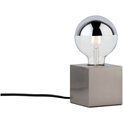 79730 Lampada da tavolo Kura max. 20 Watt lampada da comodino ferro spazzolato lampada da tavolo metallo E27 - Paulmann
