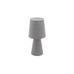Eglo - Lampada da tavolo Carpara, 2 luci, lampada da comodino in tessuto, lino, lampada da soggiorno in grigio, lampada con interruttore, base características