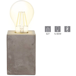 Eglo Lampada da Tavolo Prestwick, Lampada da Scrivania a 1 Luce Vintage, Industriale, Retrò, Abat-Jour in Ceramica Color Grigio, Lampada con precio
