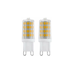 Eglo - Set di 2 lampadine LED G9 con attacco bispina, 2 lampadine a LED, 3 Watt (equivalenti a 33 Watt), 360 lumen, G9 LED bianco neutro, 4000 características