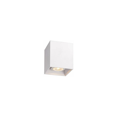 BODI 09101/01/31 - Plafoniera quadrata, GU 10, 8 x 9,5 cm, colore bianco - Lucide
