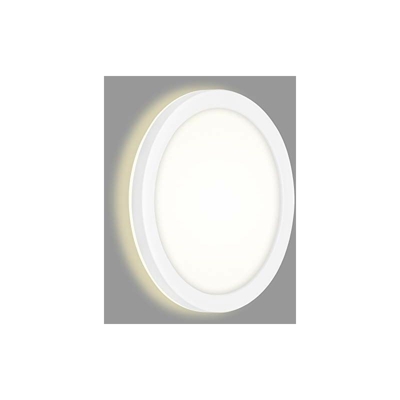 Luce per esterni a LED, lampada da parete da esterno con retroilluminazione, 8 watt, 1.200 lumen, 4.000 kelvin, bianca, rotonda, Ã? 21cm - Briloner
