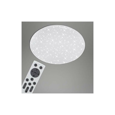 Plafoniera a LED, lampada da soffitto con funzione dimmer ed effetto stellato, WiFi, funzionamento tramite App, telecomando, 24 watt, 1.920 lumen,