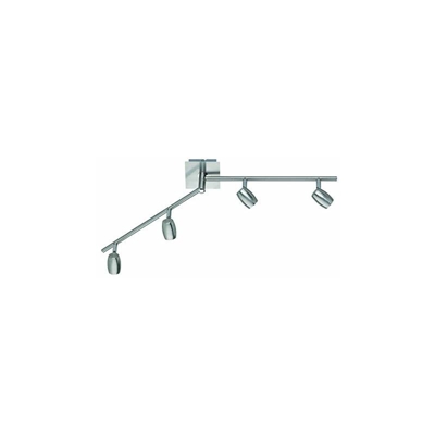 Lampada da soffitto GU10, Nickel Satinato, 10 x 80 x 20 cm - Trio Leuchten