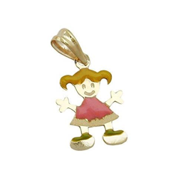 Pendente 431018 - Little Girl Multicoloured 9ct Gold características
