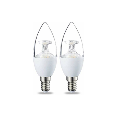 Lampadina LED E14 a Oliva, 6W (equivalenti a 40W), Luce Bianca Calda, Dimmerabile- Pacco da 2 - Amazon Basics