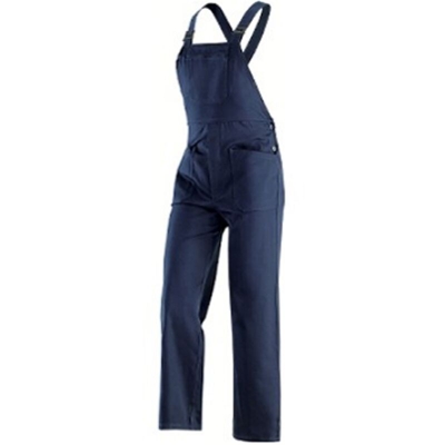 Pantalone con pettorina da lavoro colore blu taglia 46 realizzato con tessuto 100% cotone sanforizzato Blu 46