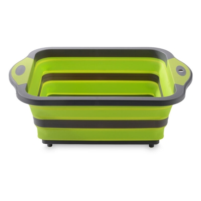 Tagliere pieghevole 3 in 1 cestello da taglio con cappuccio di scarico e forbici multifunzione cestino da drenaggio per cucine, viaggi, campeggio