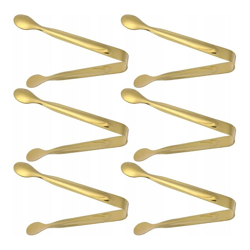 Pinze per gelato in acciaio inox, servono pinze, grubecue Pinze, clip da cucina, pinze da zucchero, clip per biscotti dietetici, 6pcs party bar (oro) en oferta