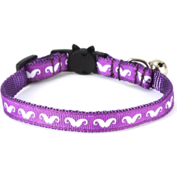Collana cat Collar Collana Cat e Dog Bell Cat Clad Baffi Purple, S 1.0 * 28 cm precio