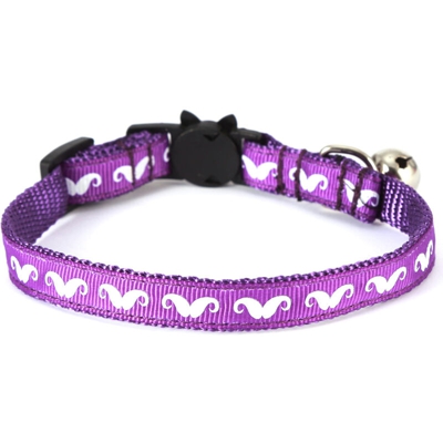 Collana cat Collar Collana Cat e Dog Bell Cat Clad Baffi Purple, S 1.0 * 28 cm