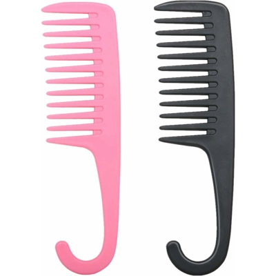 2 capelli pettina grande spazzola per capelli a pettine denti ampio spazzolino per lavare con la doccia pettine pettine pettine pettine ricci shampoo