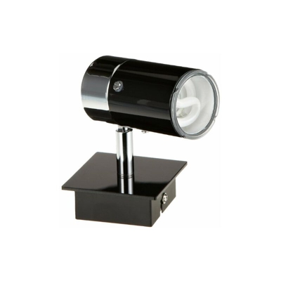 Leuchten 66511 - Zyli ESL, Spot luce 9 W GU10 230V in metallo, colore: Nero/Cromo - Paulmann